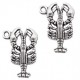 Metal charm Lobster Silver